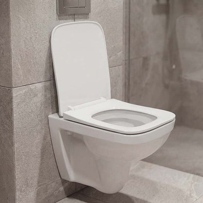 Toiletsæde Firkantet Med Softclose Quick-Release 1 stk.