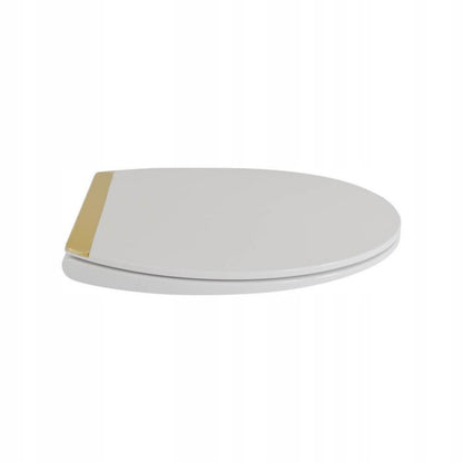 Toiletsæde Duroplast Guld Dekor 42,5x37,5 cm Støjsvag Lukning