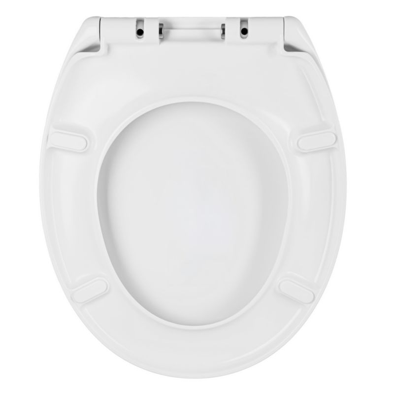 Toiletsæde Universal Duroplast Hvid Soft Close Aftagelig 37,3x46,5 cm