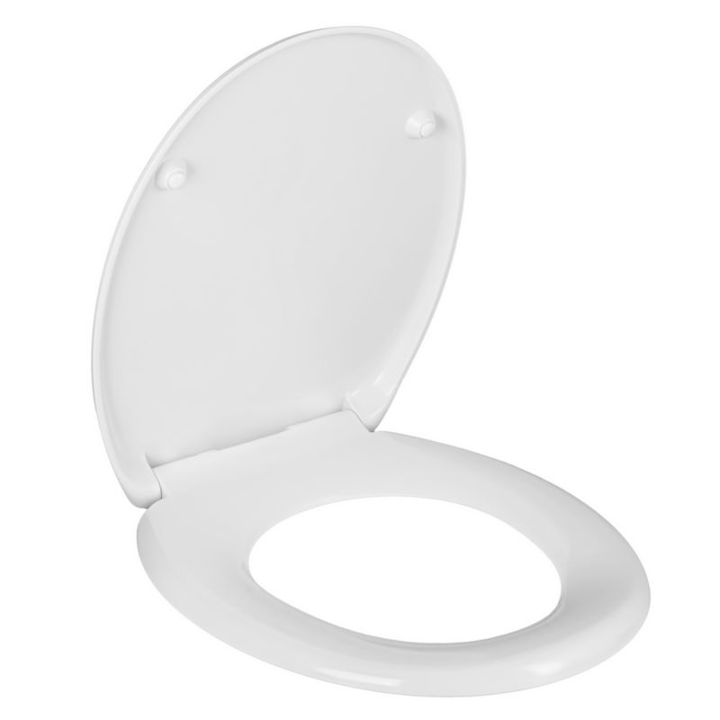 Toiletsæde Universal Duroplast Hvid Soft Close Aftagelig 37,3x46,5 cm