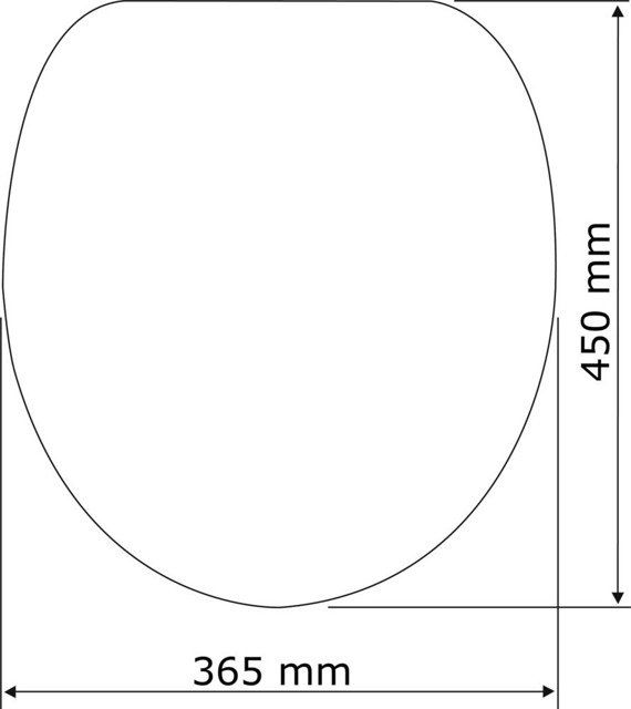 Toiletsæde Universal Thermoplast 36,5x45 cm Marineblå Mønster 4008838242544
