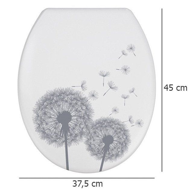 Toiletsæde Astera Hvid Duroplast Universal Soft Close 45,5 cm