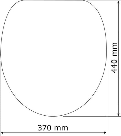 Toiletsæde Universal Hvid Thermoplast Easy-Close 42-44 cm