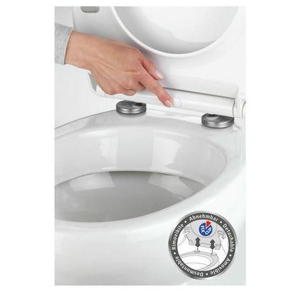 Toiletsæde Universal Hvid Thermoplast Easy-Close 42-44 cm