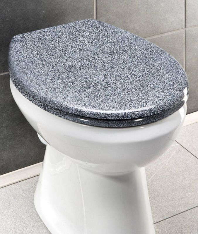 Toiletsæde Ottana Antracit 37,5x44,5 cm Duroplast Blødt Luk | 4008838189023