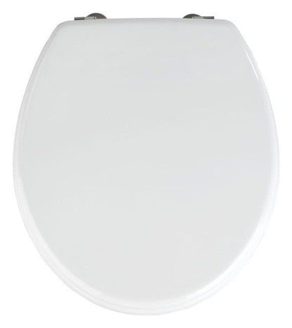 Toiletsæde Prima Hvid MDF med Rustfri Stållåse 38x41,5 cm