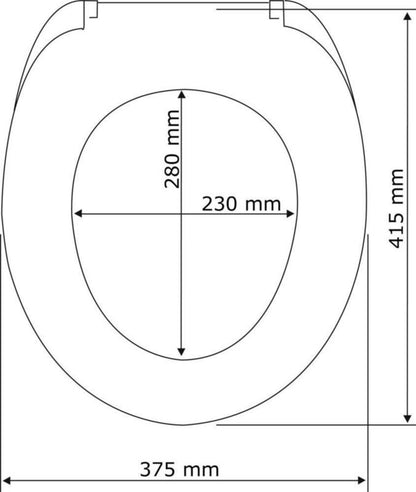 Toiletsæde Samos Softclose Fix-Clip Hvid Duroplast 37,5x44,5 cm