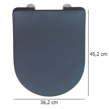 Toiletsæde Universal Duroplast Antracit Blødt Luk 45,2 x 36,2 cm