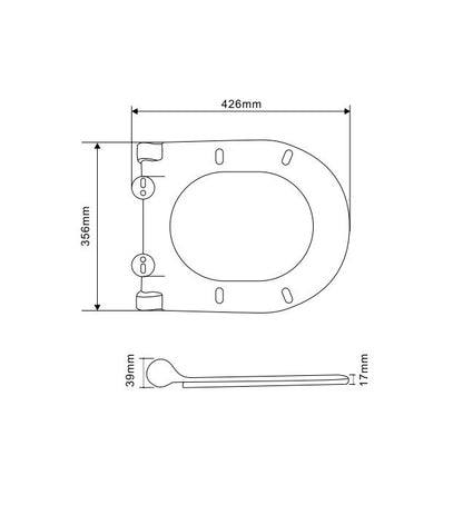 Toiletsæde Uptrend Amaro Hvid Højglans 42,6x35,6 cm