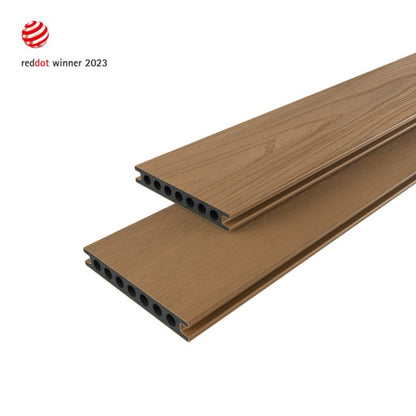 GoodHome komposit terrassebræt 2,2 x 14,5 x 220 cm teak