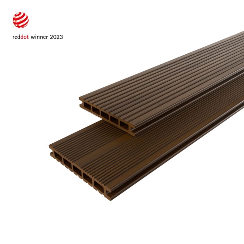Klikstrom komposit terrassebræt 2,1 x 14,5 x 300 cm chocolate