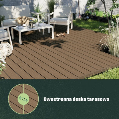 Klikstrom komposit terrassebræt 2,2 x 14,5 x 220 cm teak