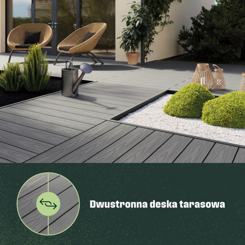 Klikstrom komposit terrassebræt 220 cm grå