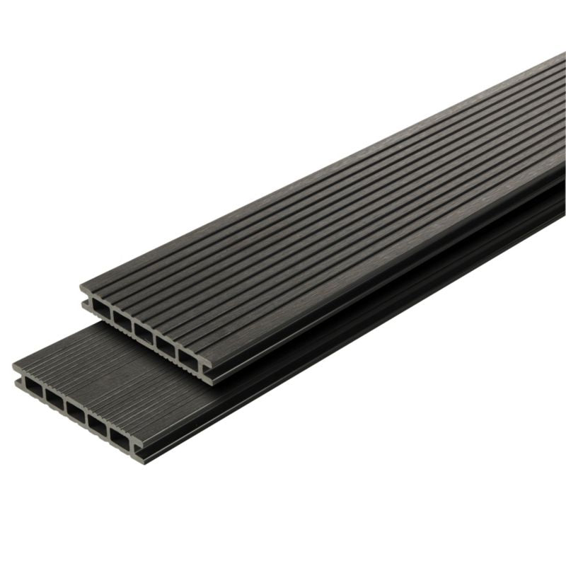 Klikstrom Neva komposit terrassebræt 2,1 x 14,5 x 220 cm antracit