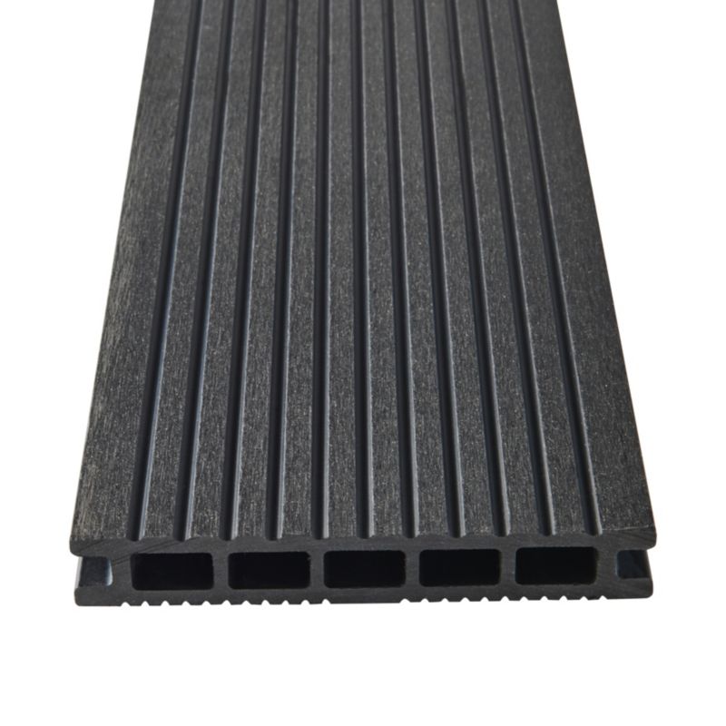 Klikstrom Neva komposit terrassebræt 2,1 x 14,5 x 220 cm antracit