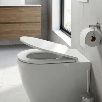 Toiletsæde Cavally Hvid Duroplast Blødt Lukkende