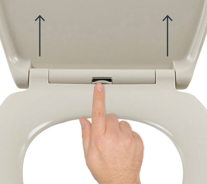 Toiletbræt Diani Soft-close Beige 449x372 mm