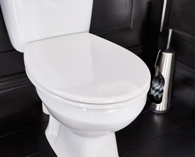 Toiletsæde Diani Duroplast Hvid Blødt Lukkende 44,9x37,2 cm