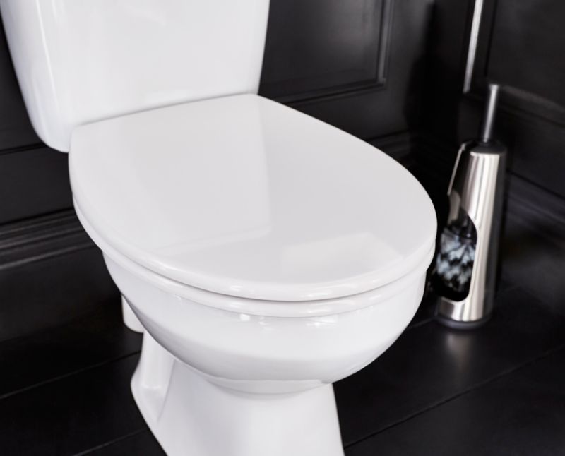Toiletsæde Diani Duroplast Hvid Blødt Lukkende 44,9x37,2 cm