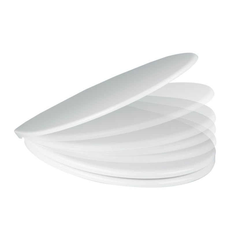Toiletsæde Diani Duroplast Hvid Blødt Lukkende 44,9x37,2 cm