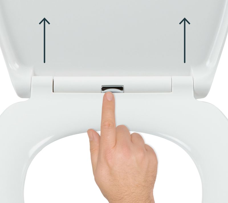 Toiletsæde Diani Duroplast Hvid Blødt Lukkende 44,9x37,2 cm