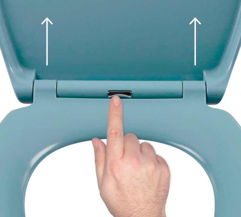 Cooke&Lewis Diani WC-sæde i duroplast med soft-close, blå
