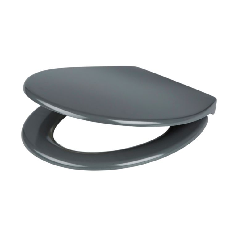 Toiletsæde Diani Grå Duroplast med Softclose 44,9 x 37,2 cm