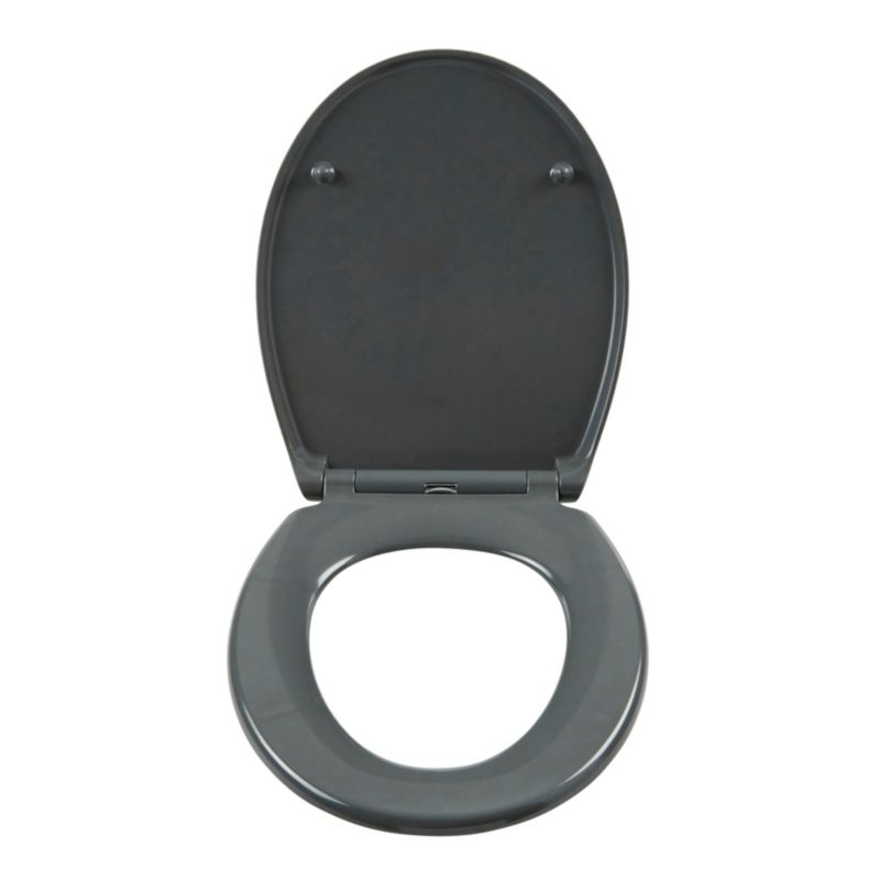 Toiletsæde Diani Grå Duroplast med Softclose 44,9 x 37,2 cm