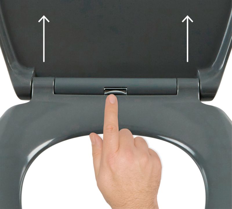 Cooke&Lewis Diani WC-sæde i duroplast med soft-close, grå