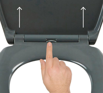 Cooke&Lewis Diani WC-sæde i duroplast med soft-close, grå