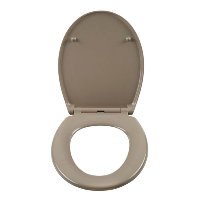 WC-sæde Cooke&Lewis Diani i duroplast med soft-close i taupe