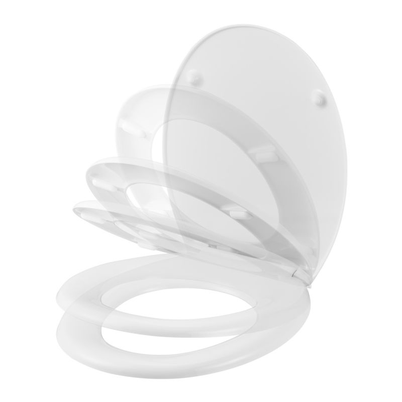 Toiletsæde Genoa Hvidt Termoplast 45,4x38,1 cm Blødt Lukkende