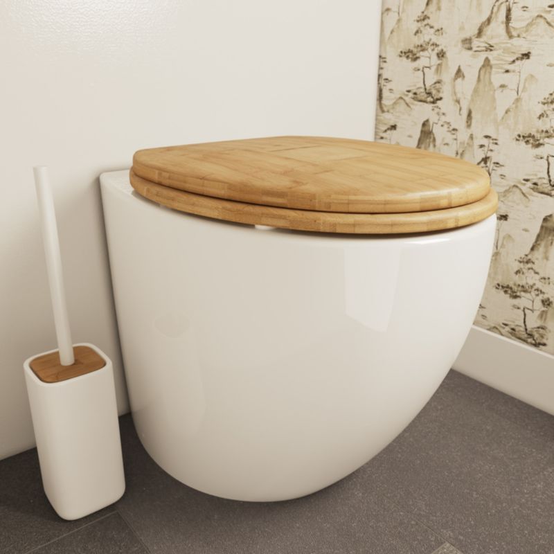 Toiletbræt Cervia Bambus Mat 45,5x36,5 cm