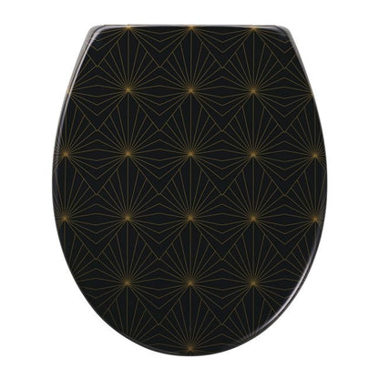 Toiletsæde Diani Sort Art Deco Duroplast 448x372 mm