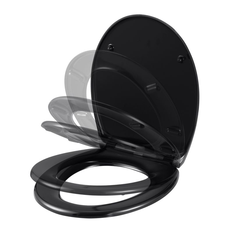 Toiletsæde Diani Duroplast Sort 44,8x37,2 cm