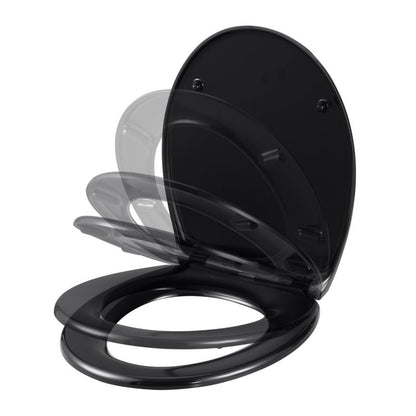 Toiletsæde Diani Duroplast Sort 44,8x37,2 cm