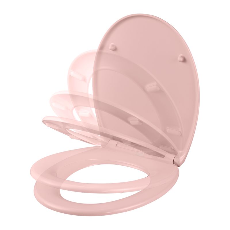 Toiletsæde Diani Duroplast Rosa Hurtigudløsning 448x372 mm