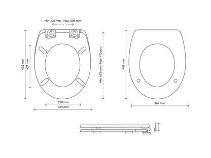GoodHome Morava MDF wc-sæde med soft-close, hvid