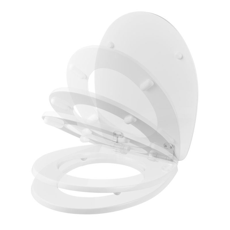 GoodHome Morava MDF wc-sæde med soft-close, hvid