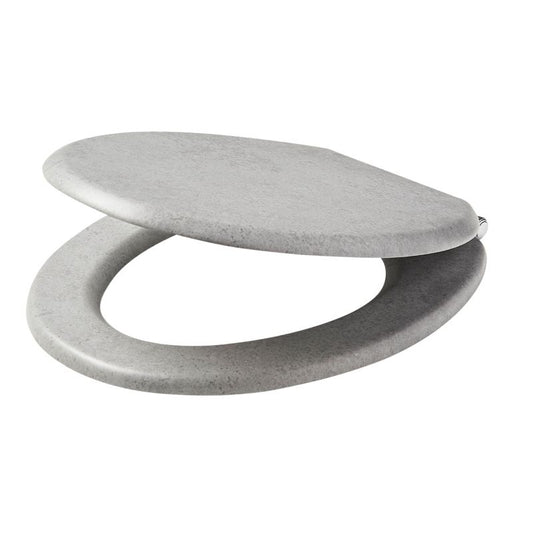 GoodHome Pilica MDF wc-sæde med soft-close i betonlook