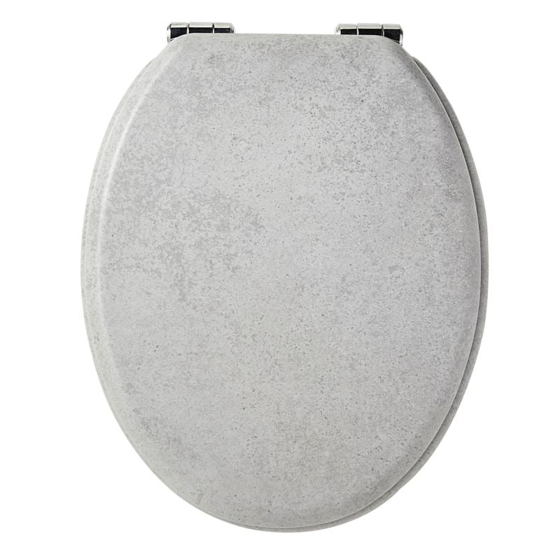 GoodHome Pilica MDF wc-sæde med soft-close i betonlook