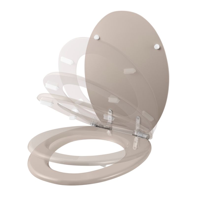 GoodHome Pilica MDF wc-sæde med soft-close i beige