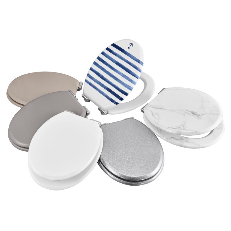 Toiletsæde Pilica MDF Hvid Blødt Lukkende 37 x 43,5 cm | MD09RJ01