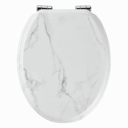 GoodHome Pilica MDF WC-sæde med soft-close i marmormønster