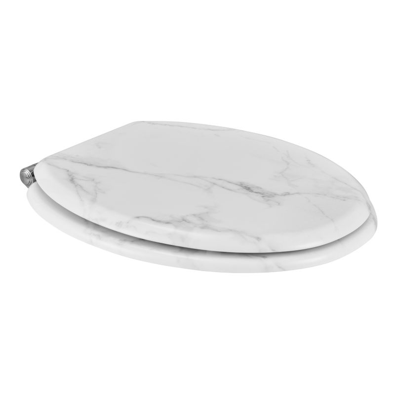 GoodHome Pilica MDF WC-sæde med soft-close i marmormønster