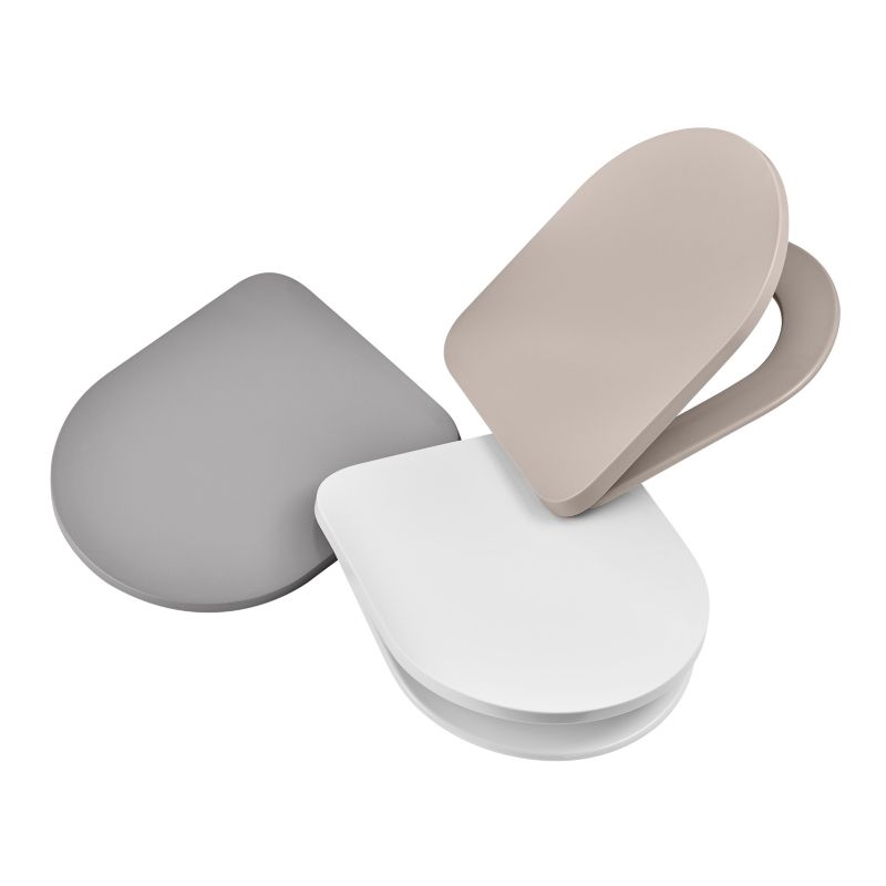 Toiletsæde Duroplast Hvid 45x36,5 cm Blød Lukning