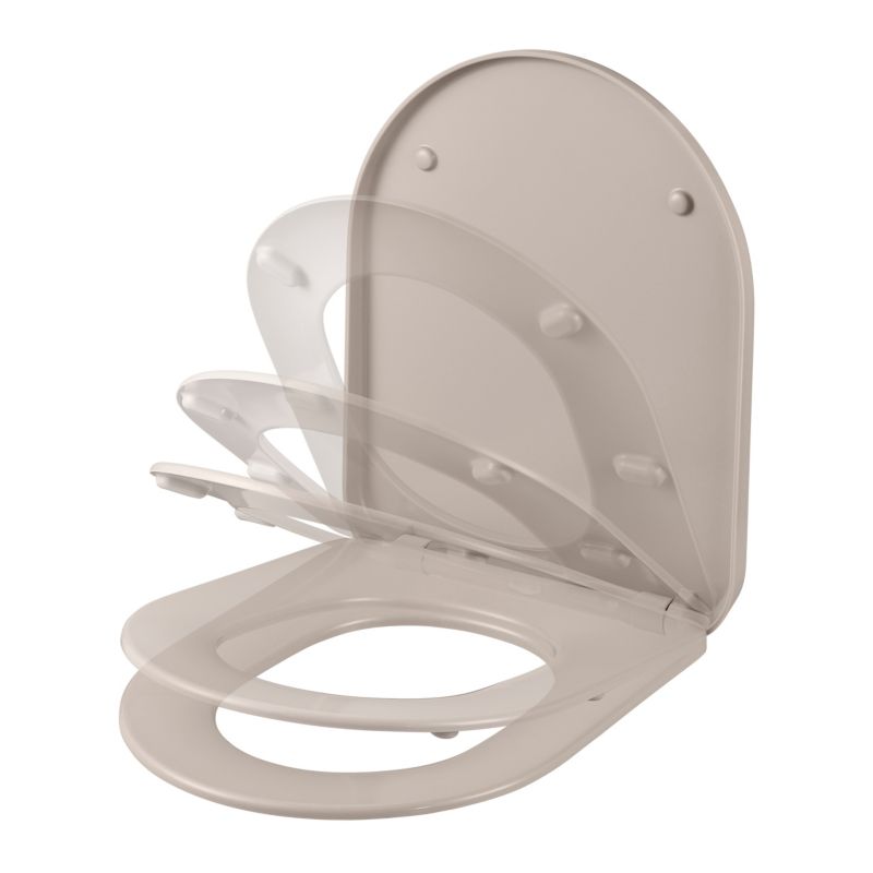 GoodHome Tanaro WC-sæde i duroplast med soft-close, beige