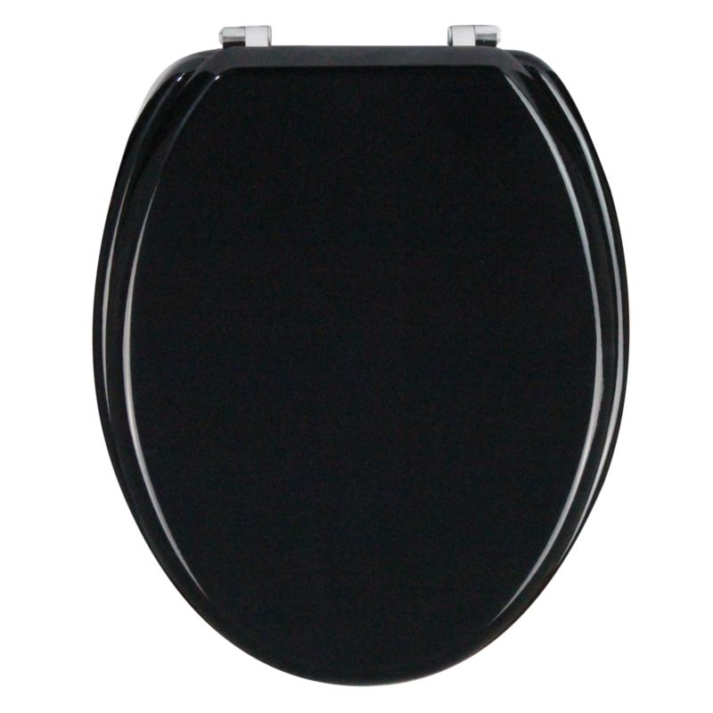 Toiletsæde af Bambus Palmi Sort 43,5 x 37 cm