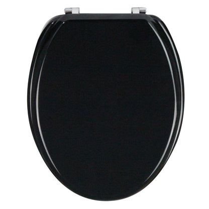 Toiletsæde af Bambus Palmi Sort 43,5 x 37 cm