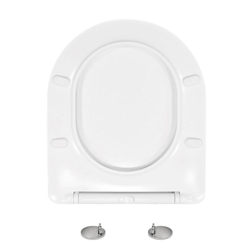 Toiletsæde Olmo Duroplast Hvid 42x36 cm med Softclose